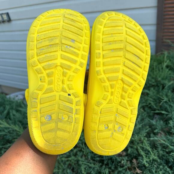 Crocs Classic Lined Clogs Unisex Size M6 W8 Yellow Sandals - Picture 6 of 15